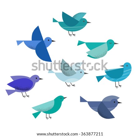 Stock fotó: Flying Bird Flat Icon
