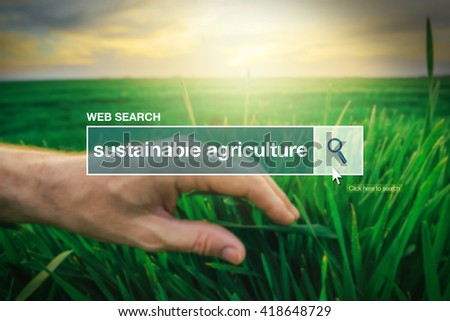 [[stock_photo]]: Sustainable Agriculture - Web Search Bar Glossary Term