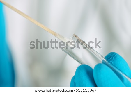 Stock fotó: Cotton Swab And Dna Test Tube Macro