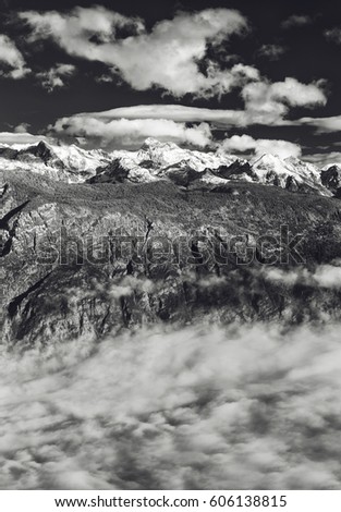 Foto d'archivio: Super Resolution Stacked Landscape Of Triglav Mountain Top In Sl