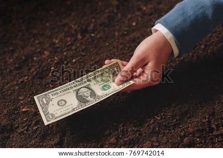 Imagine de stoc: Bank Loan For Agricultural Activity In Usa Dollar Banknotes