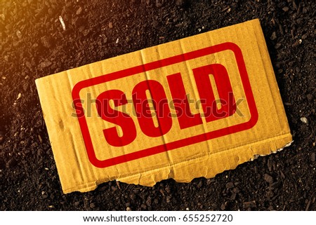 Stockfoto: Sold First Class Arable Farm Land