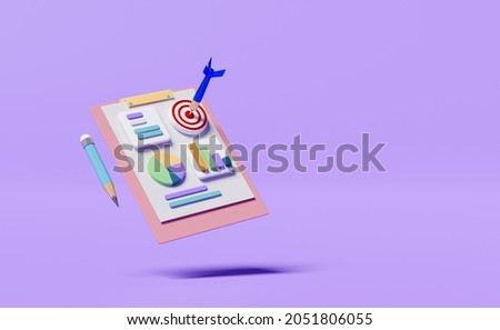 Stockfoto: Clipboard With Strategy For Victory Concept 3d