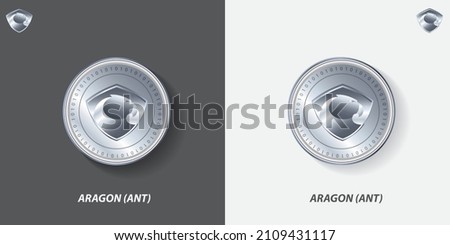 Stok fotoğraf: Aragon Cryptocurrency Vector Ant Icon