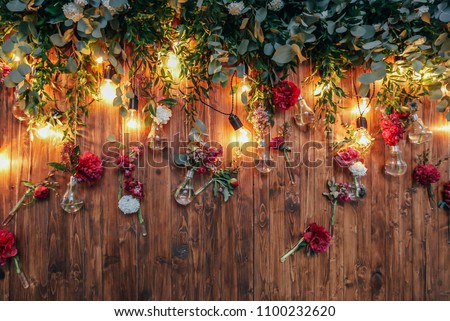 Foto stock: Wedding Photo Zone Decoration