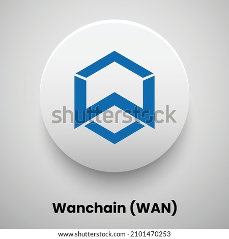 Stock fotó: Wan - Wanchain The Trade Logo Of Coin Or Market Emblem