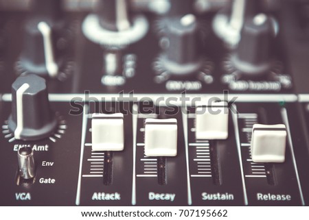 Stock photo: Crossfader Of Audio Mixing Controller