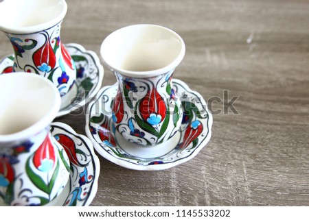 Authentic Iznik Tile Work Cups Stock photo © alexmillos