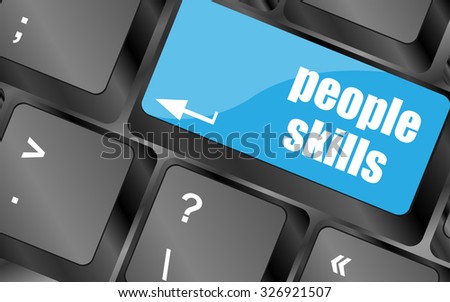 People Skills Words Message On Enter Key Of Keyboard Stockfoto © fotoscool