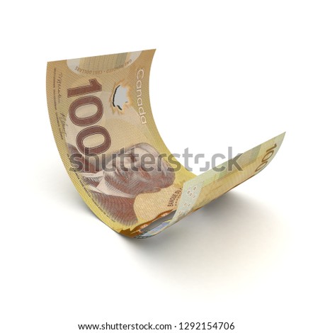 Foto stock: Curled Up Canadian Dollar