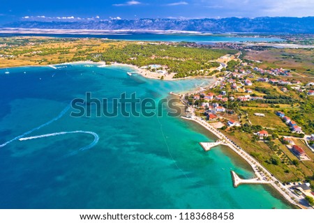 Zaton Croatia View From The Sea Stockfoto © xbrchx