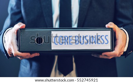 ストックフォト: Core Business With Businessman And Document Ring Binder