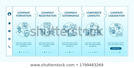 Zdjęcia stock: Corporation Life Cycle Onboarding Vector Template