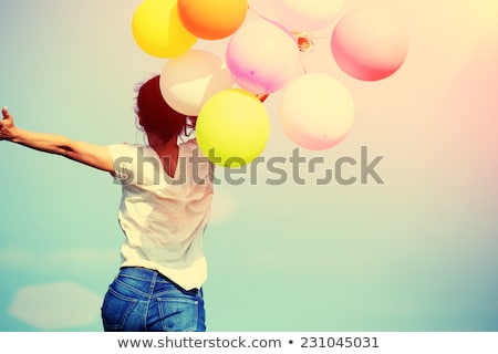 ストックフォト: Young Happy Woman In Field