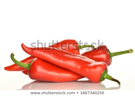 Stock foto: Hand With A Sweet Pepper Isolated On White