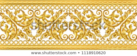 ストックフォト: Vintage Background Antique Victorian Gold Ornament Baroque Frame