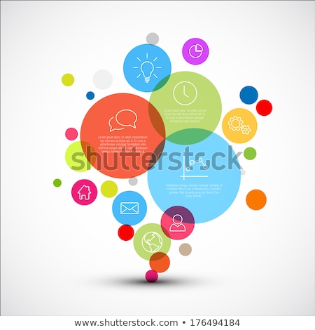 Stock fotó: Vector Diagram Template With Various Descriptive Bubbles