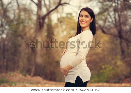 ストックフォト: Happy Pregnant Woman Outdoors