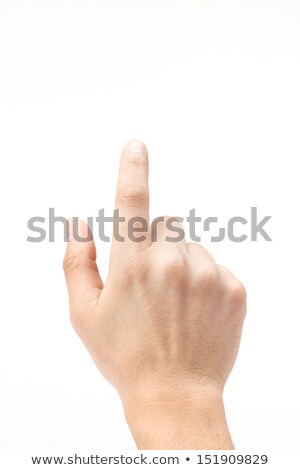 Foto stock: Pointing Hand Or Shooting Or Aiming Isolated On White
