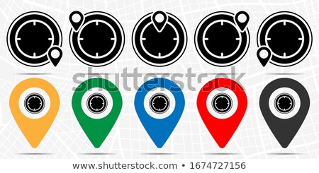 Stock fotó: Time Duration Blue Vector Button Icon Design Set