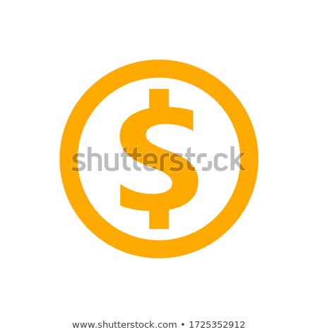 ストックフォト: Currency Sign Yellow Vector Icon Button