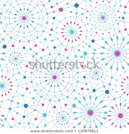 Stock photo: Seamless Pattern With Concentric Circles On Light Blue Backdrop Vector Background