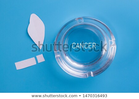 Stockfoto: Smoking Cigarettes Addiction And Health Issue Concept Flat Lay