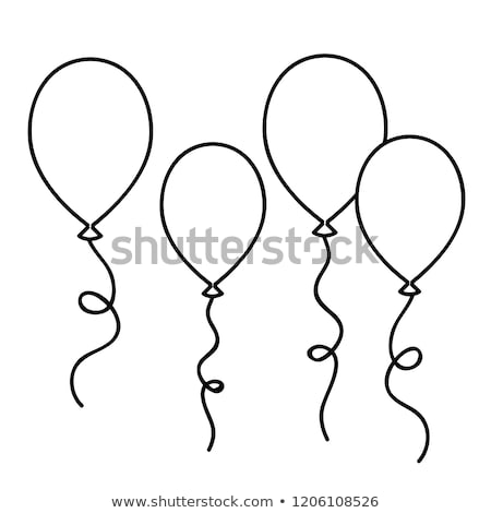 Stockfoto: A Simple Drawing Of The Coloured Balloons