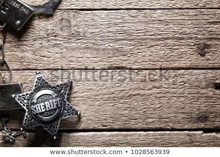 Stockfoto: Handcuffs On Wooden Background