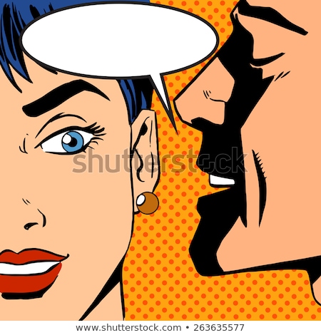 Stock photo: Wow Woman Thinks Pop Art Retro