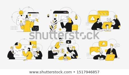 Foto stock: Businessman Taking Part In Global Business