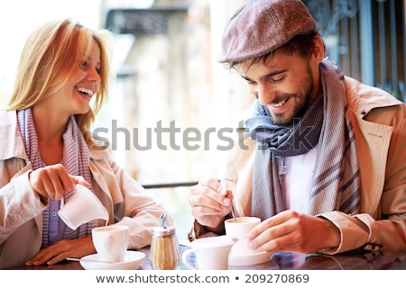 Couple Having Coffee Stockfoto © Pressmaster