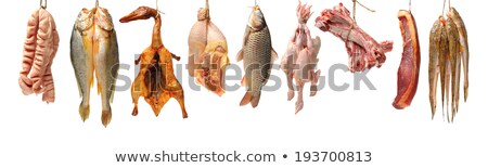 Stock photo: Hanging Smoked Pork Ribs