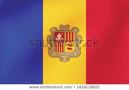 Сток-фото: Andora Flag Vector Illustration