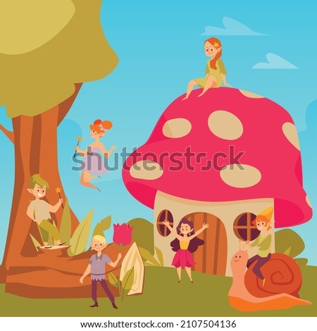 Stock foto: Children A Boy And A Girl In The Forest Near A Fabulous Green Lake Sitting On A Fallen Tree
