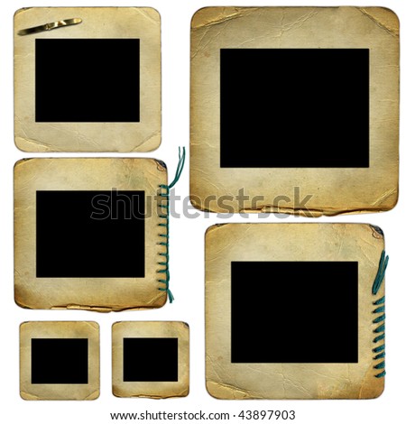 Stockfoto: Old Slides For Congratulation Or Photo On The Grunge Background