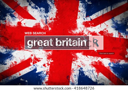 Сток-фото: Great Britain - Web Search Bar Glossary Term