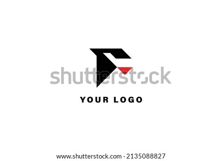 Stock fotó: F Letter Faster The Future Logo
