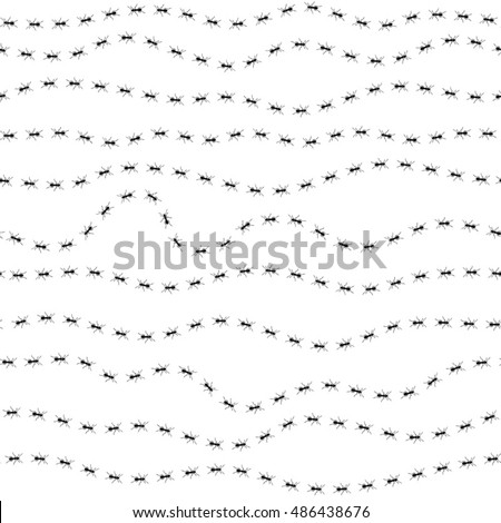 Foto stock: Seamless Animal Pattern Ant Isolated