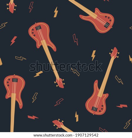 Foto stock: Seamless Pattern Of Musical Instruments