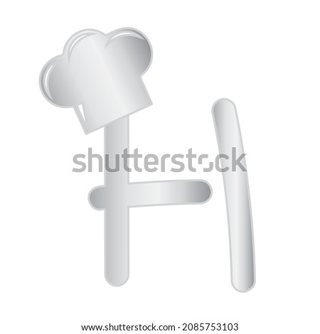 Cook Themed Alphabet Design Concept H Stock foto © sdCrea