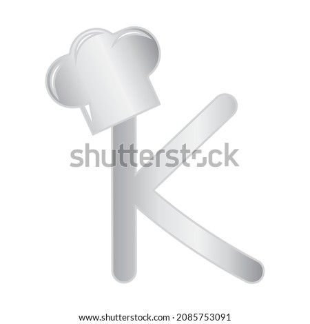Cook Themed Alphabet Design Concept K Stock foto © sdCrea