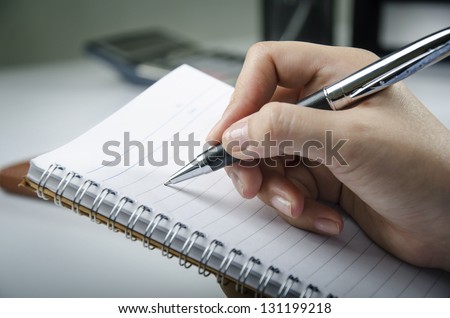 Stock fotó: White Collar Worker Taking Notes