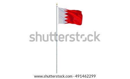 Stok fotoğraf: Bahrain Flag With Clipping Path
