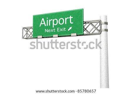 Сток-фото: 3d Illustration Highway Sign The Next Exit Holiday Isolated O