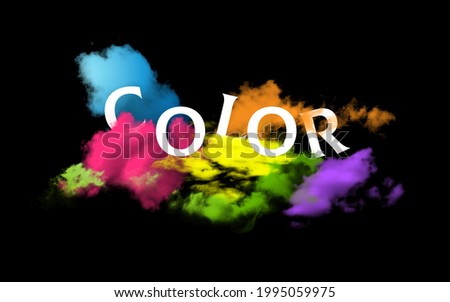 The Magical Form Of Multicolor Smoke Abstract Violet Red Blue Background Stock fotó © Makstorm