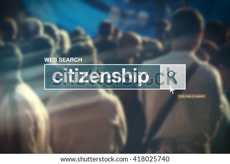 ストックフォト: Citizenship - Web Search Bar Glossary Term