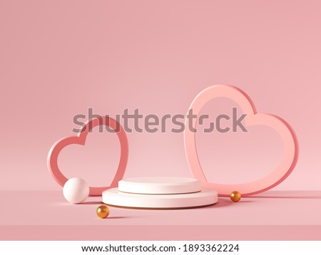 Stock photo: Valentines Day Sale Background Romantic Composition With Winged Hearts Vector Illustration For Web