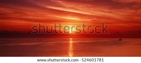 Stock fotó: Beautiful Red Sunset