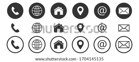 Foto stock: Web Icons In Black Square Button